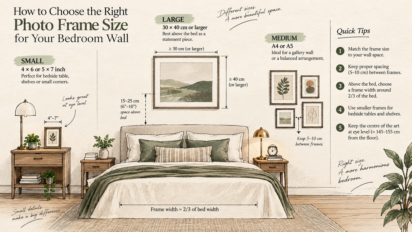 Photo Frame Ideas to Personalize Your Bedroom