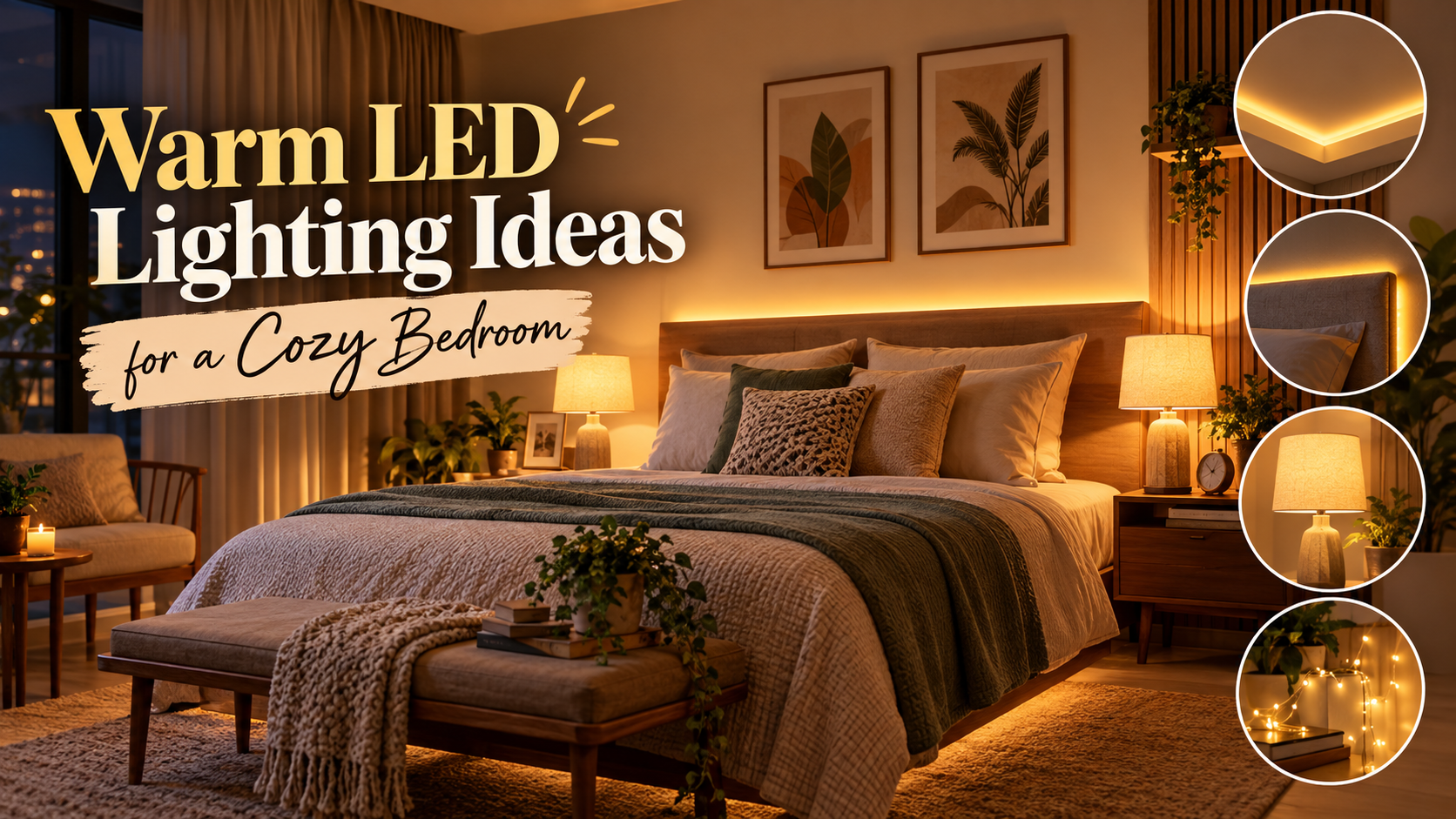Warm LED Lighting Ideas for a Cozy Bedroom